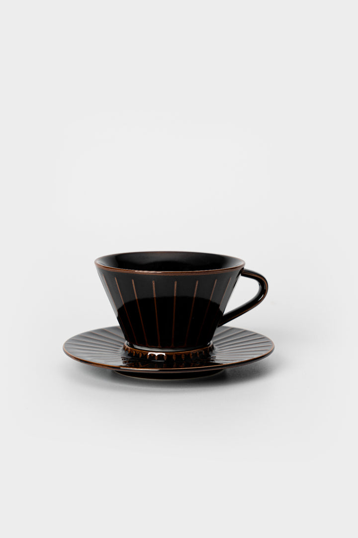 Extraction Cup and Saucer Set - Black Gold