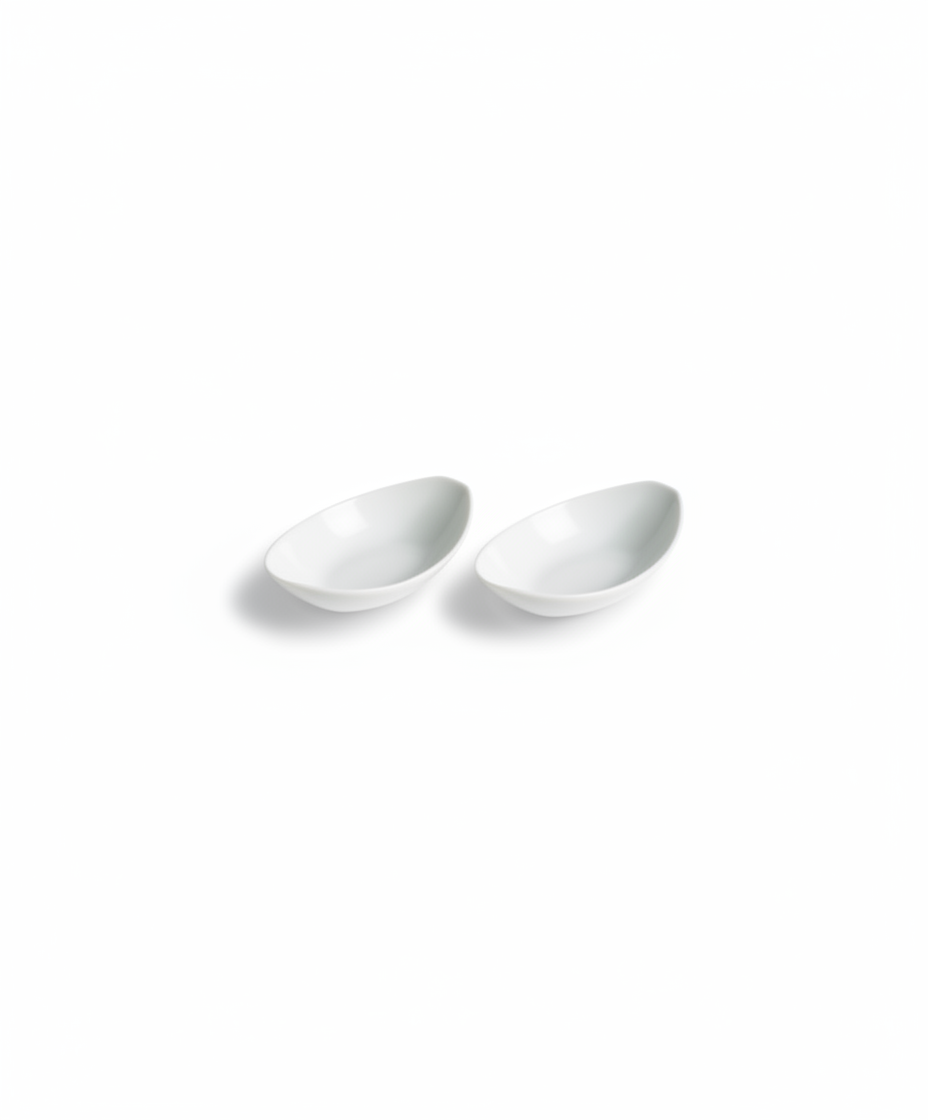 Moon Plate - Small, Glaze White, Pair