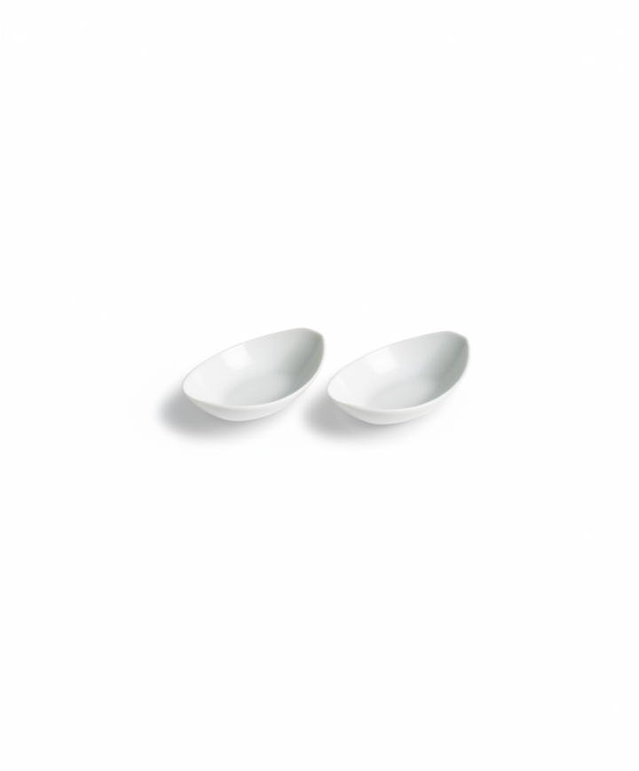 Moon Plate - Small, Glaze White, Pair